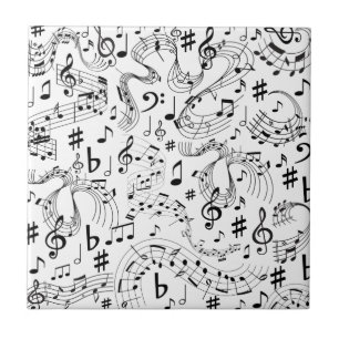 Music, Musical Notes Ceramic Tile