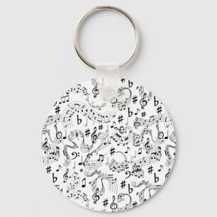 Music, Musical Notes Key Ring