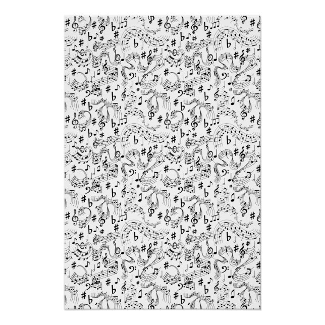 Music, Musical Notes Poster (Front)