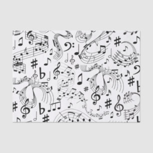 Music, Musical Notes Tissue Paper