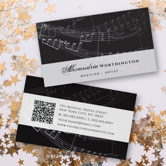 Music Musical Symphony Notes Song Singing Artist Business Card (Music Musical Symphony Notes Song Singing Artist Business Card @ fatfatin)