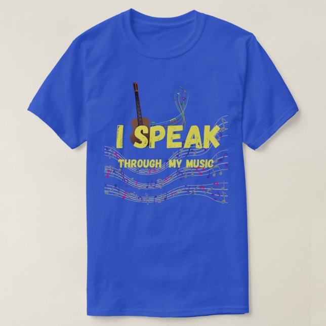 Music, Musicians And Guitar Lovers, Funny Music Te T-Shirt (Design Front)