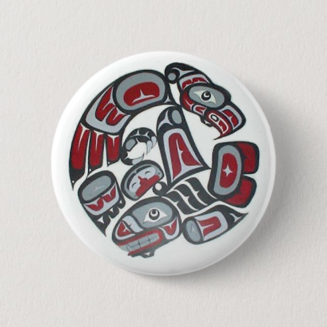 Music Native American Tribal Totem 6 Cm Round Badge (Front)
