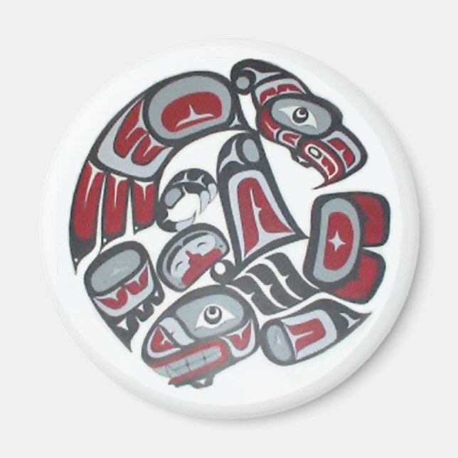 Music Native American Tribal Totem Magnet (Front)