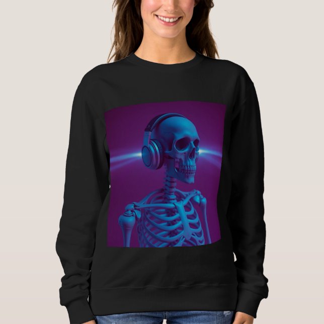 Music Never Dies Skeleton Sweatshirt (Front)
