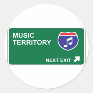 Music Next Exit Classic Round Sticker