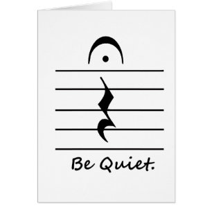 Music Notation Rest Be Quiet