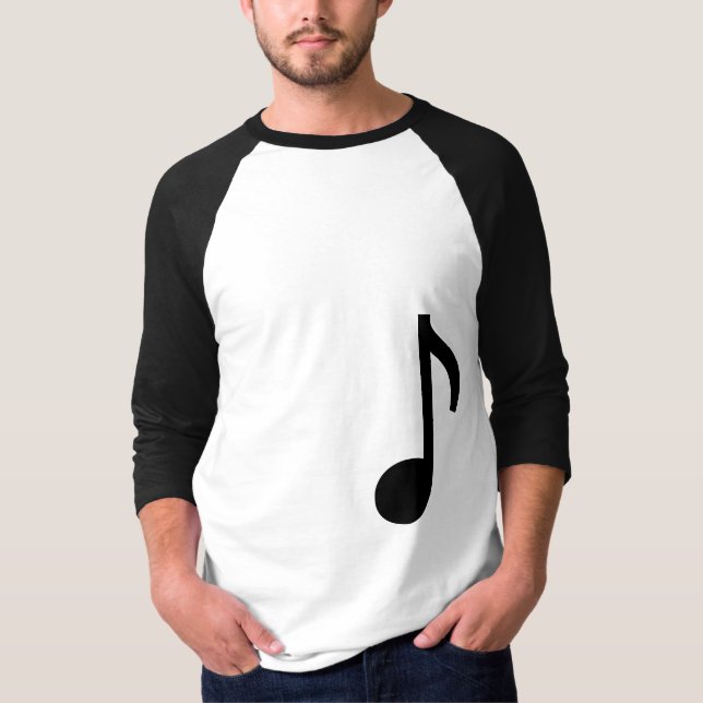 Music Note 3/4 length shirt (Front)
