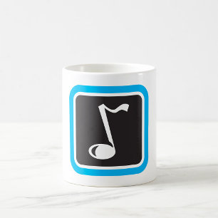 Music Note Bold Minimalist Musical Symbol  Coffee Mug