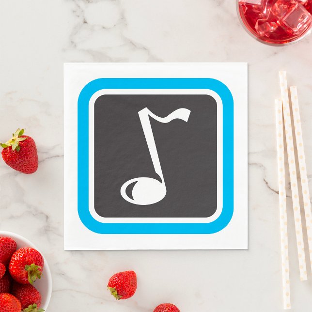 Music Note Bold Minimalist Musical Symbol  Napkin (Creator Uploaded)