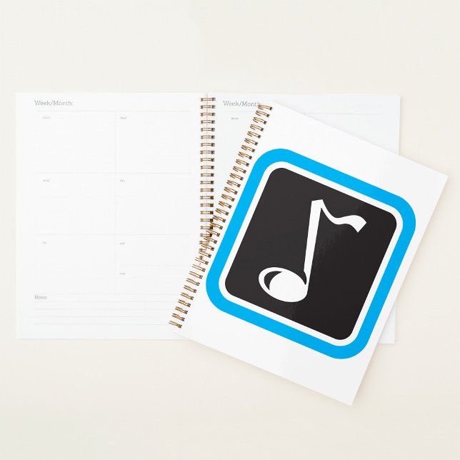 Music Note Bold Minimalist Musical Symbol  Planner (Creator Uploaded)