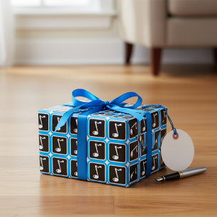 Music Note Bold Minimalist Musical Symbol  Wrapping Paper