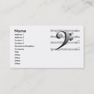 Music Note Business Card Customisable Card