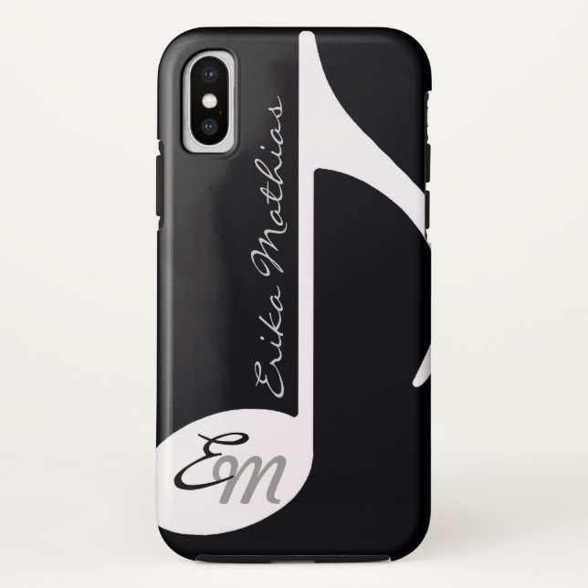 music note casemate with name Case-Mate iPhone case (Back)