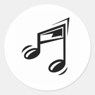 Music Note Classic Round Sticker