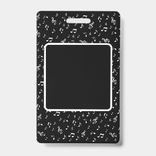 music, note, clef, band, symbol, shiny, elegant, b ID badge