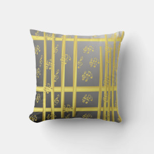 music, note, clef, band, symbol, shiny, elegant, cushion