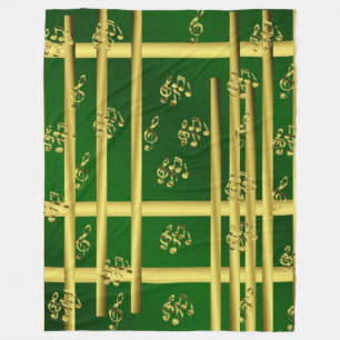 music, note, clef, band, symbol, shiny, elegant, fleece blanket