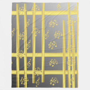 music, note, clef, band, symbol, shiny, elegant, fleece blanket