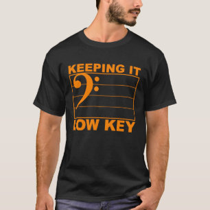 Music Note Clef Baritone Trombone Musician Men Wo T-Shirt