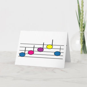 Music note Colourful Card