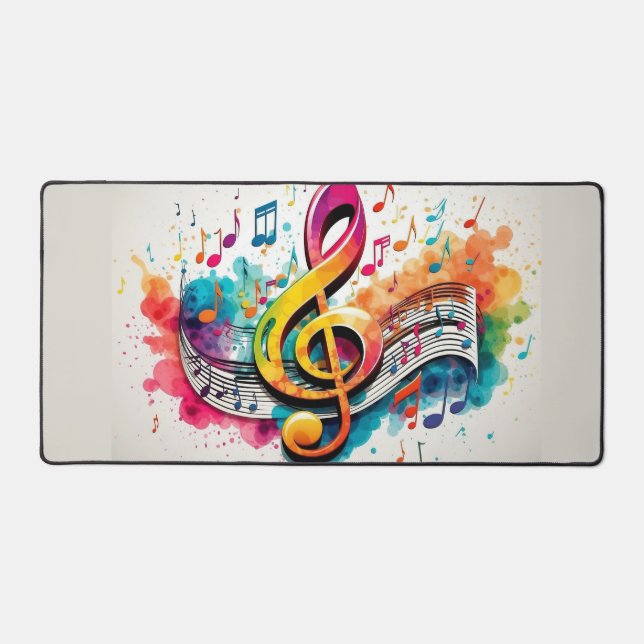 Music Note Desk Mat (Front)