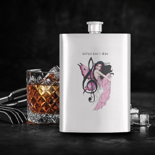 Music Note Fairy Hip Flask