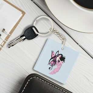 Music Note Fairy Key Ring