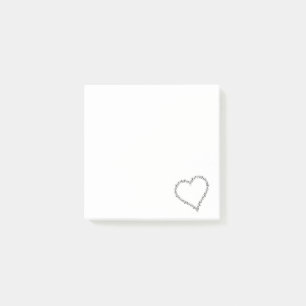 Music Note Heart Post-It Notes