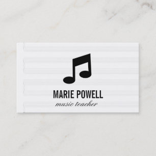 Music Note III / Music Sheet Business Card