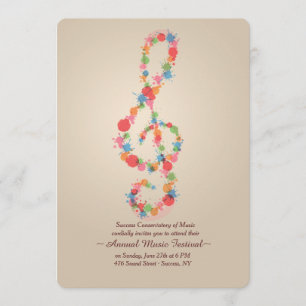 Music Note Invitation