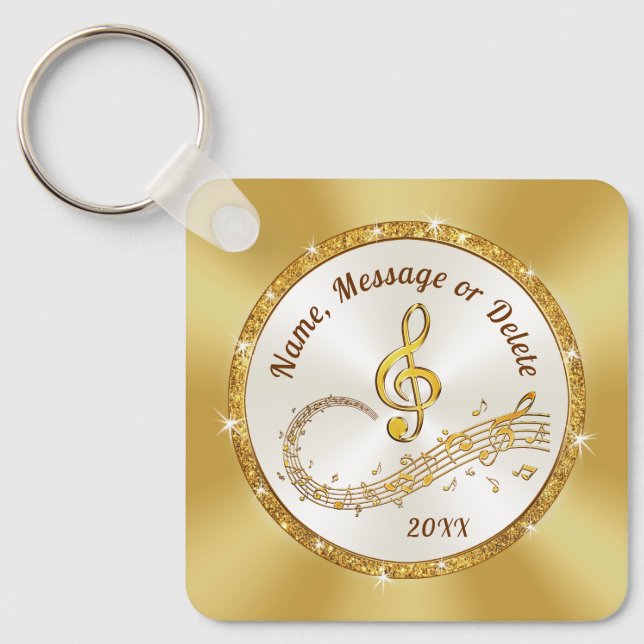 Music Note Keychain BULK or buy One, Customisable (Front)