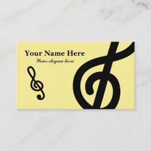 Music note logo business card for teacher
