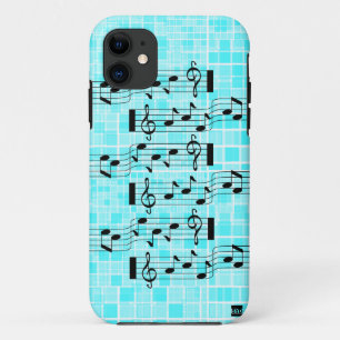 Music Note Mosaic iPhone 5 Case-Mate Case Light Bl