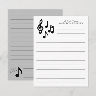 Music Note Musician Teacher Thank You Card