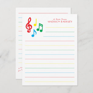 Music Note Musician Teacher Thank You Card