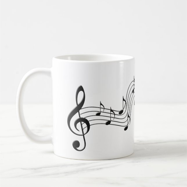 Music Note Notes Song symbol denoting  musical sou Coffee Mug (Left)