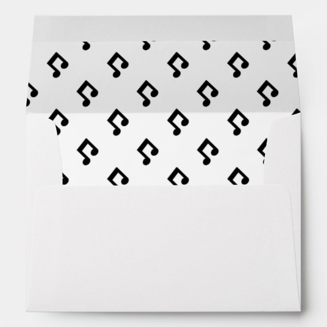 Music Note Pattern Envelope (Back (Bottom))