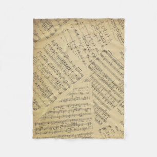 music Note Pattern Music Theme Fleece Blanket