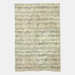 music Note Pattern Music Theme Kitchen Towel