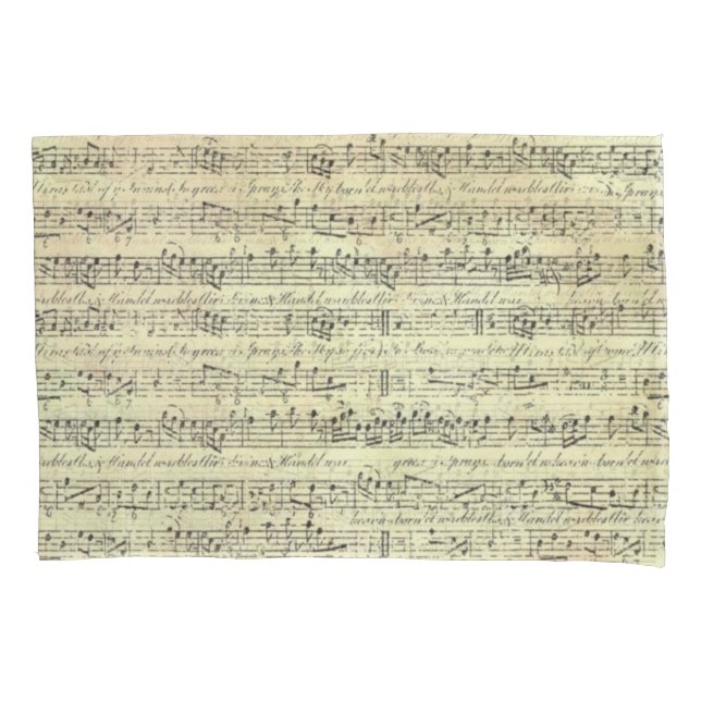music Note Pattern Music Theme Pillow Case (Front)