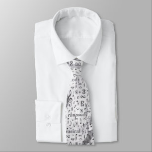 music note Pattern Music Theme Tie