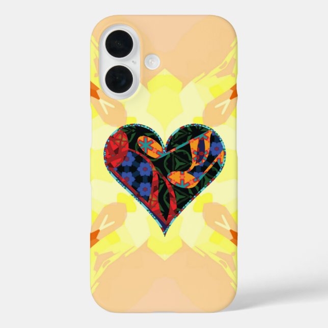 Music Note Patterned Heart Case-Mate iPhone Case (Back)