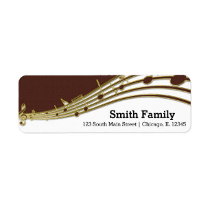 Music note return address label