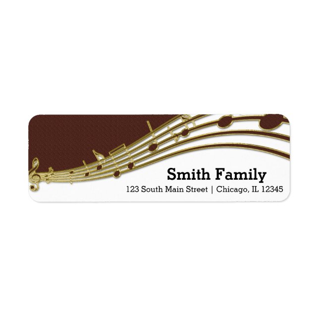 Music note return address label (Front)
