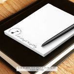 Music Note Script Name Black White Personalised<br><div class="desc">Modern music-related personalised notepad featuring a single music note with the saying JUST A LITTLE NOTE FROM NAME showing the personalised name in an editable handwritten or signature script font style. CHANGES: You can change the text font style, size, colour and placement by clicking on CUSTOMIZE FURTHER in the PERSONALIZE...</div>