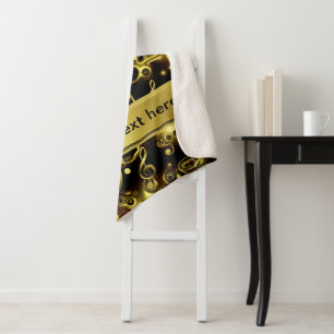 music, note, sheet music, gold, banner, template, sherpa blanket