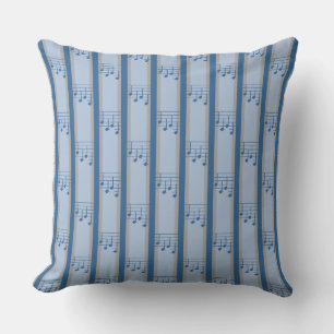 Music Note Striped Cushion