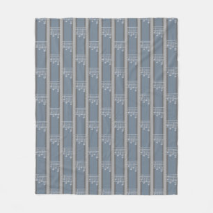 Music Note Striped Fleece Blanket