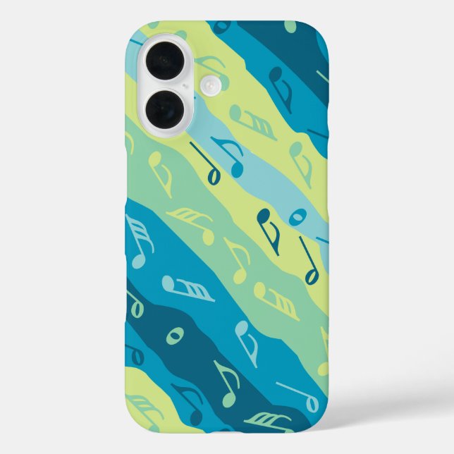 Music Note Stripes Green And Blue Case-Mate iPhone Case (Back)